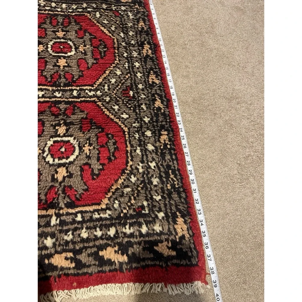 Vintage Hand-Knotted Wool Oriental Rug Double Medallion Design 2x3